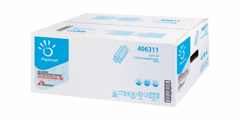 Brisače Z bele Papernet 2-sl 200x20/1 Ecolabel