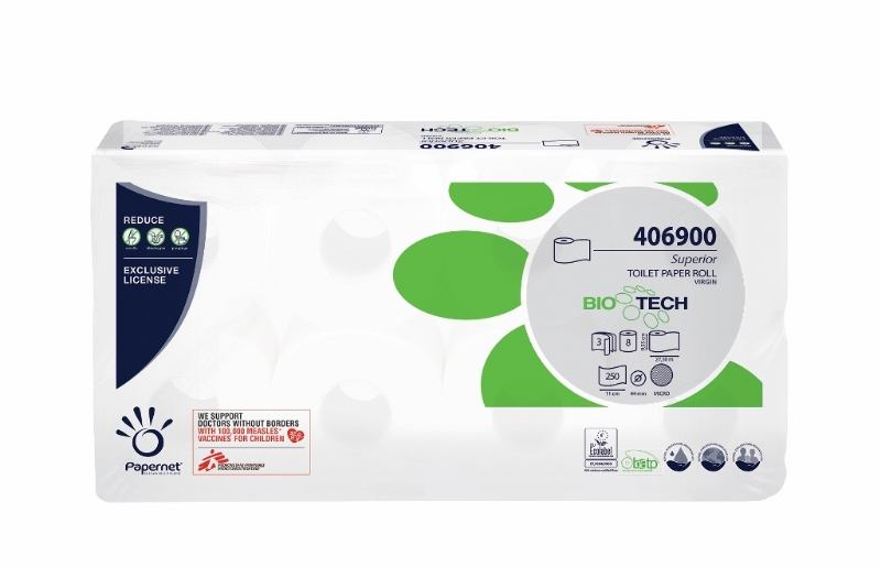 WC papir Biotech 3-sl 8x9/1 Ecolabel