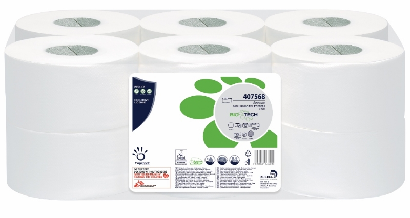 WC papir Mini Jumbo Biotech 2-sl 12/1 Ecolabel