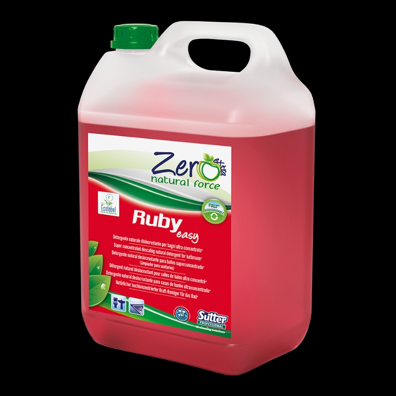 Visoko koncentrirano čistilo za sanitarije Ruby Easy ZERO ECOLABEL, 5 L, SUTTER