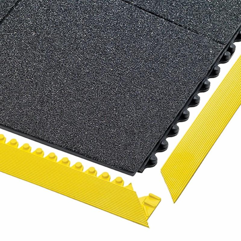 Industrijska podloga Cushion Ease Solid, črno-rumena, 91x91cm