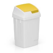 Koš Lindy z nihajnim pokrovom rumen 25L, TTS